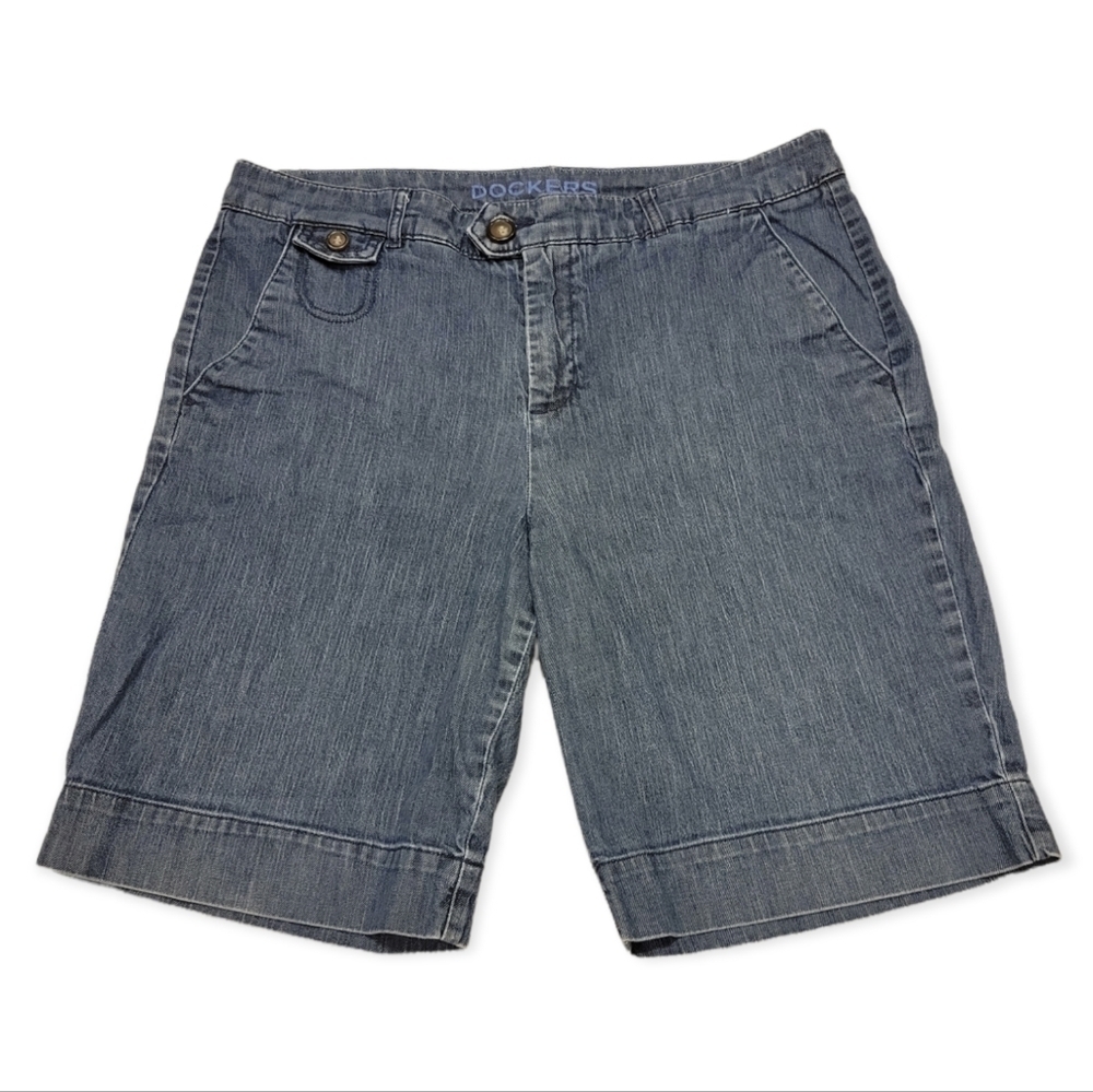 Levi's Dockers Long Denim Jean Shorts‎ Size 14